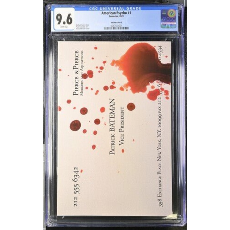 American Psycho #1 Cover E 1:10 Business Card Variant CGC 9.6