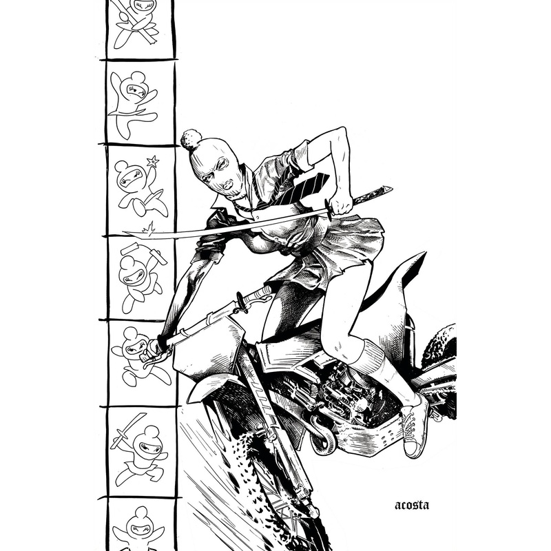 NINJETTES #1 CVR U 1:7 FOC INCV ACOSTA B&W VIRGIN