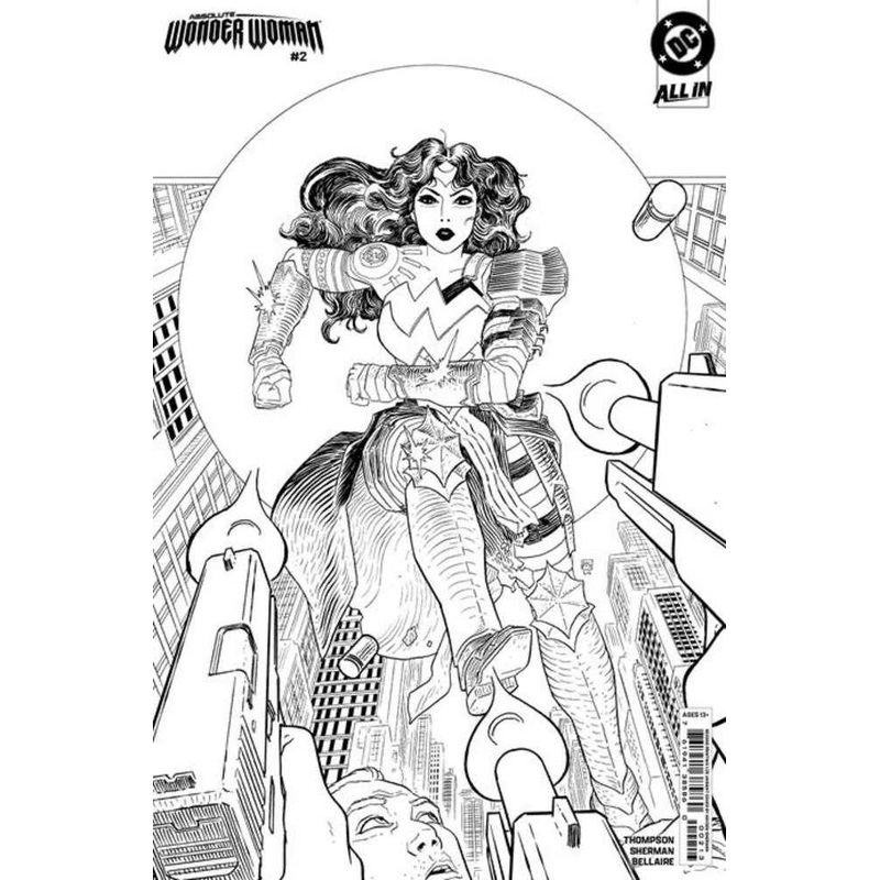 Absolute Wonder Woman #2 2nd Print Cover D 1 in 25 Ratio Variant Hayden Sherman Inks Card Stock
