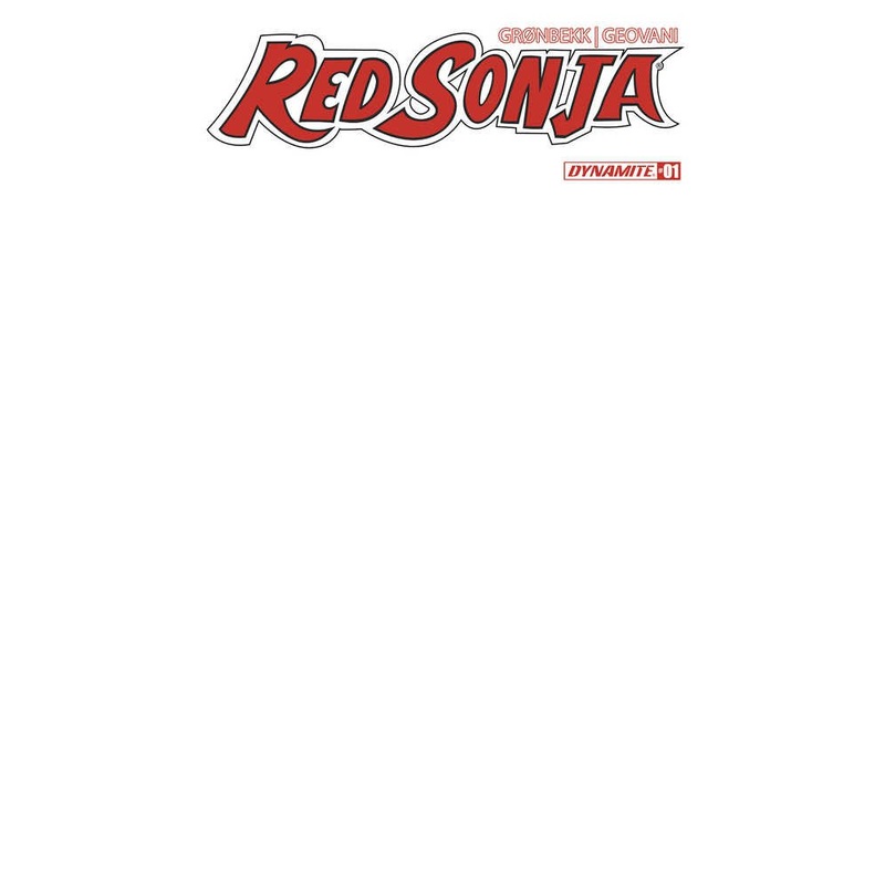 Red Sonja 2023 #1 Cover J Blank Authentix