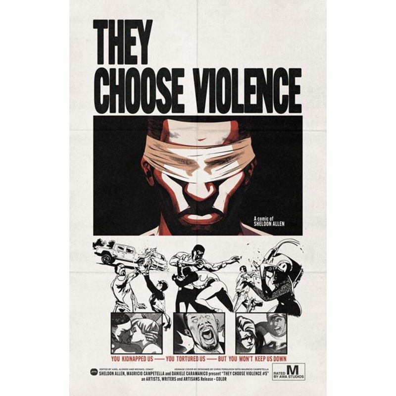 THEY CHOOSE VIOLENCE #5 (OF 5) CVR B CHRIS FERGUSON & MAURICIO CAMPETELLA BLAXPLOITATION FILM HOMAGE VAR (MR) (15 Oct Release)